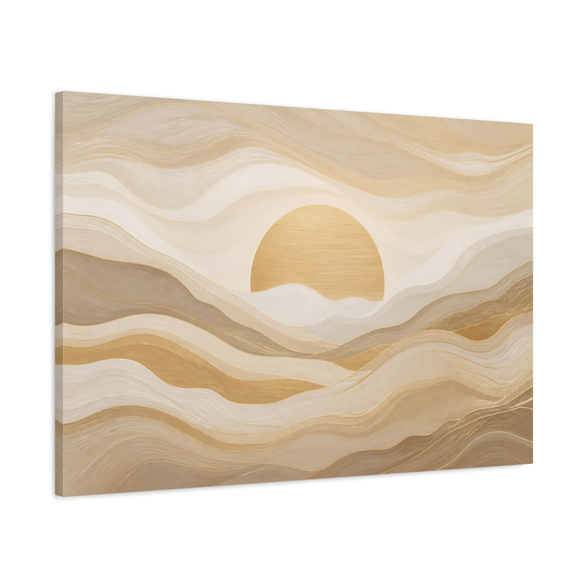 Main Mockup. Golden Sand Sunrise shown as canvas print