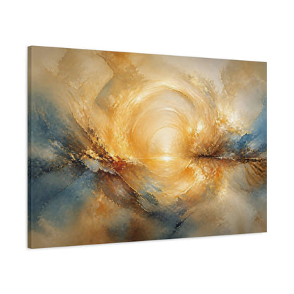 Main Mockup. Golden Sun Reflection shown as canvas print