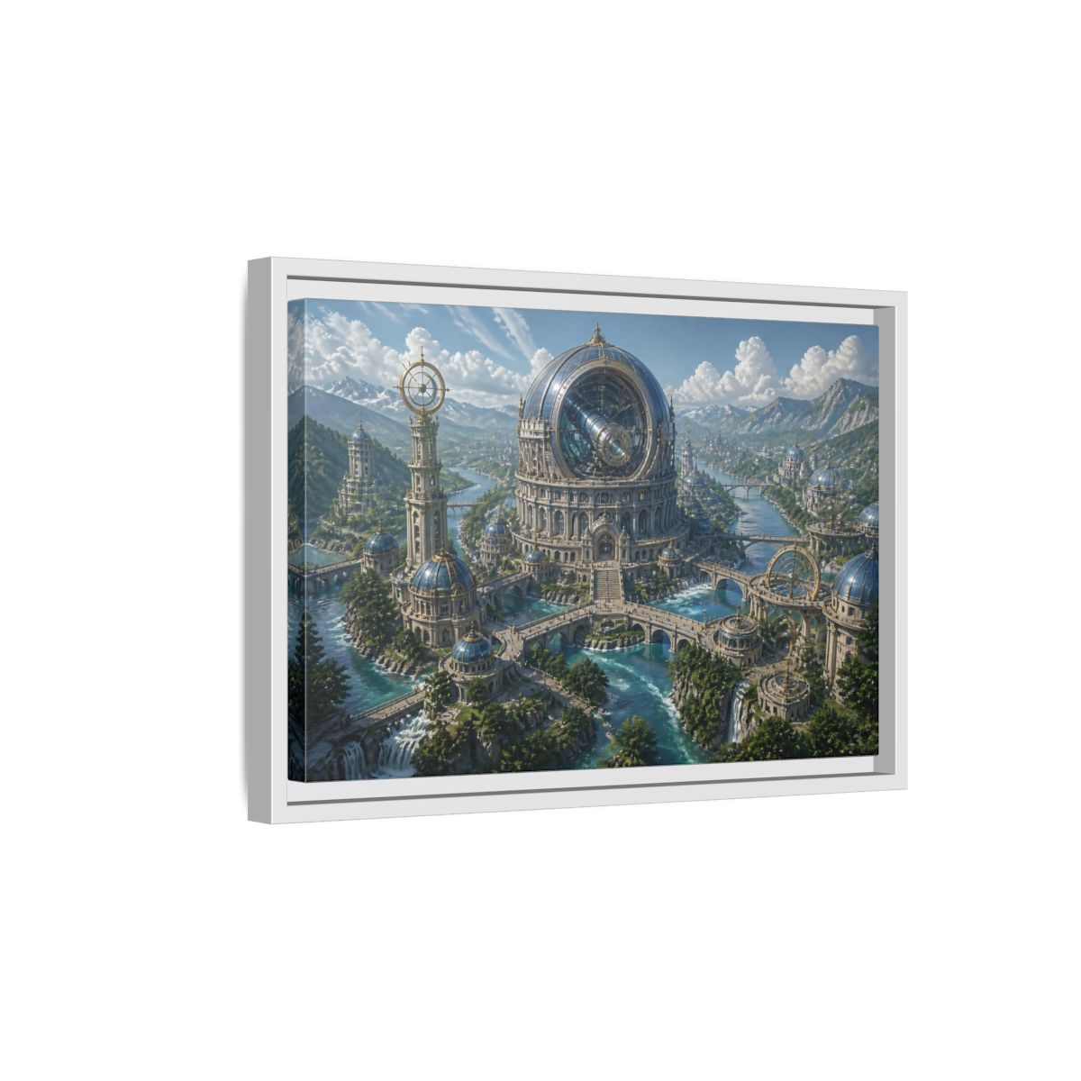 Side Mockup 4. Grand Observatory Dome shown as framed canvas print