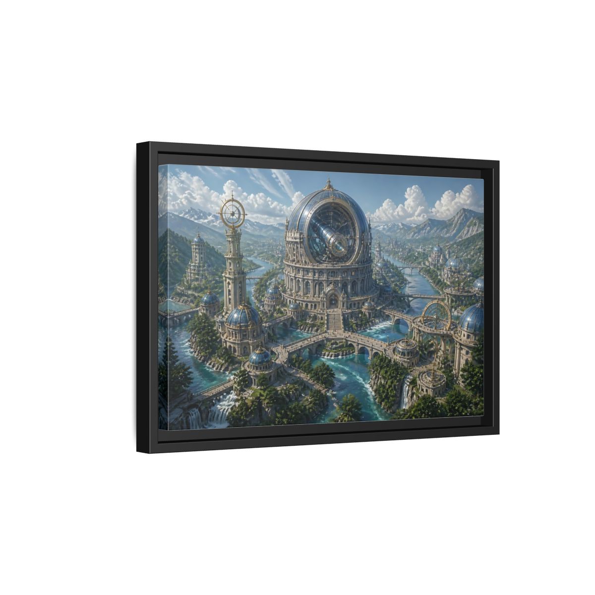 Side Mockup 6. Grand Observatory Dome shown as framed canvas print