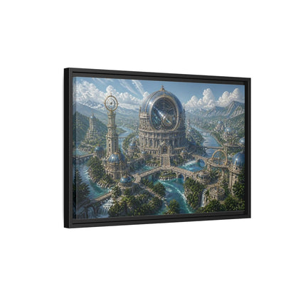 Side Mockup 3. Grand Observatory Dome shown as framed canvas print