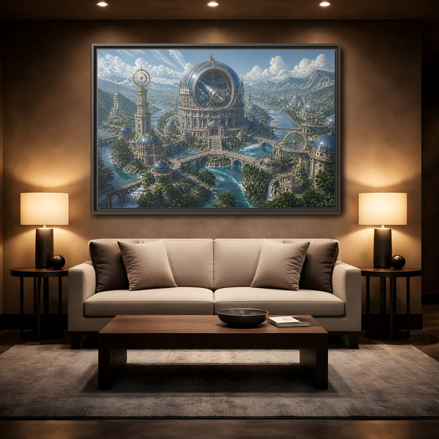 Mockup 2. Grand Observatory Dome shown as framed canvas print