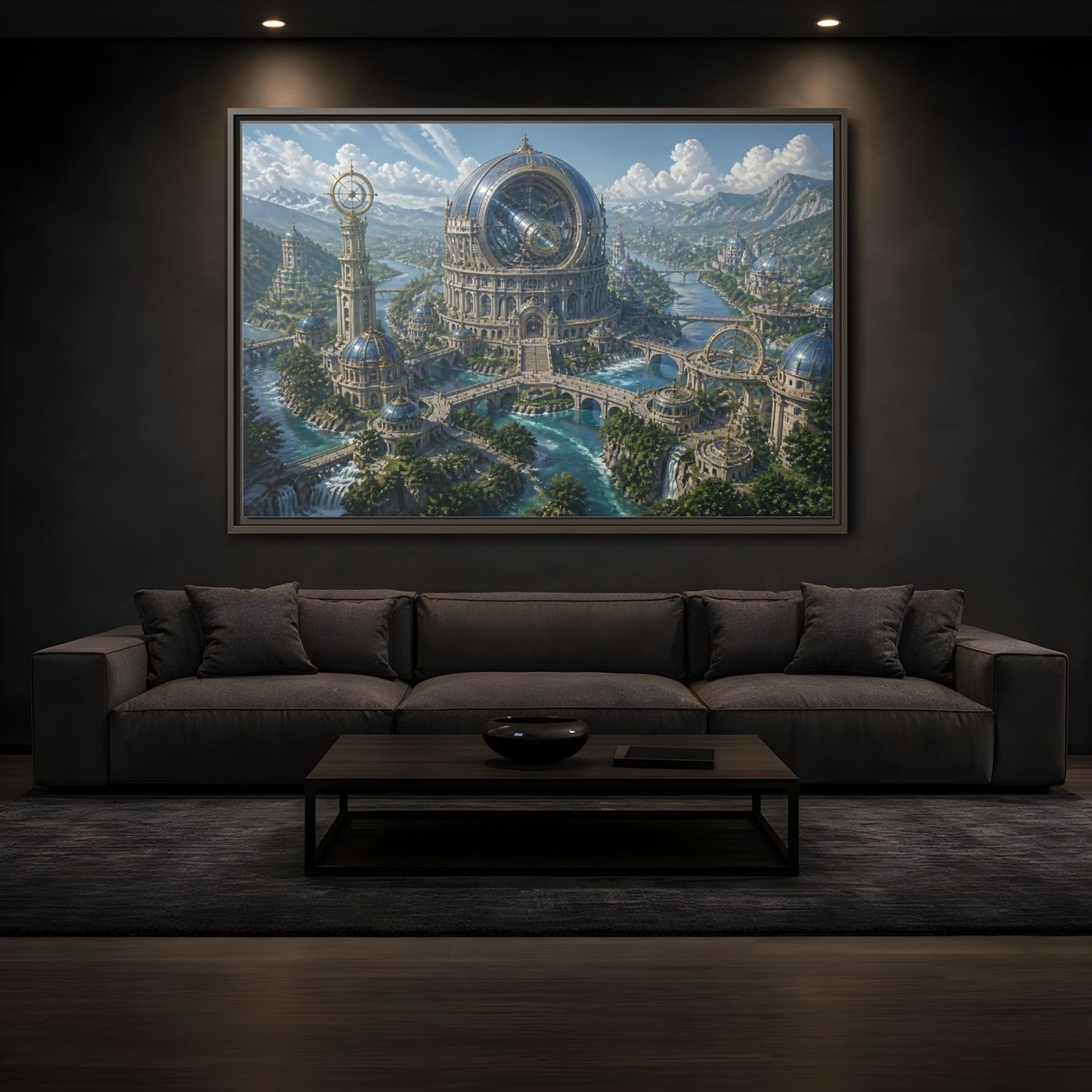Mockup 3. Grand Observatory Dome shown as framed canvas print
