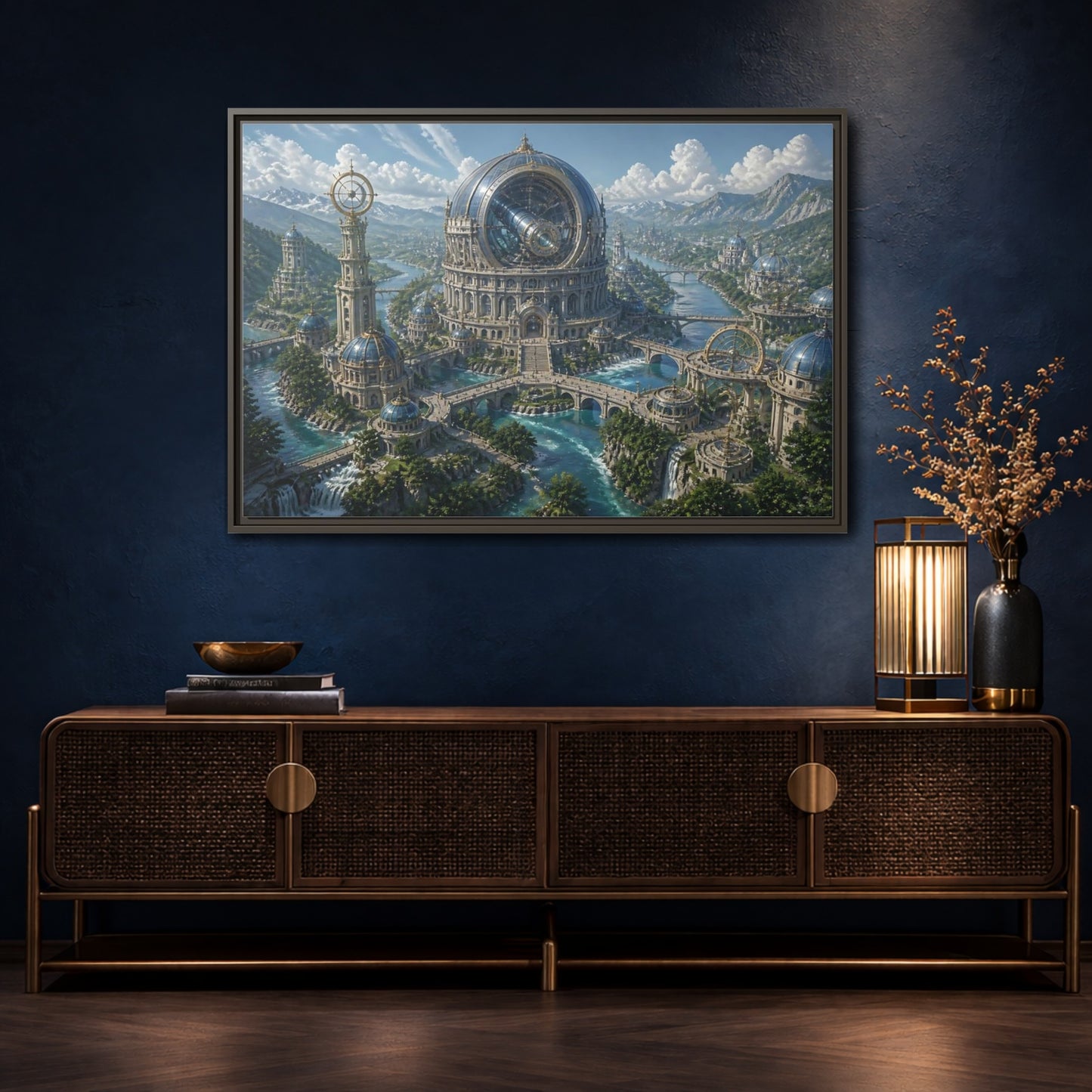 Mockup 4. Grand Observatory Dome shown as framed canvas print
