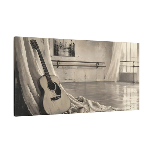 Main Mockup. Guitar By The Window shown as canvas print
