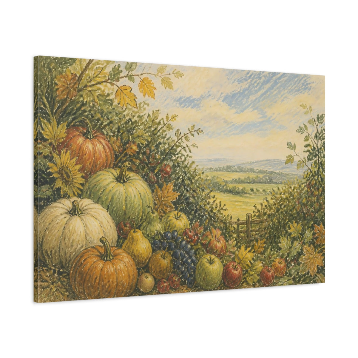 Main Mockup. Hedgerow Harvest Still Life shown as canvas print