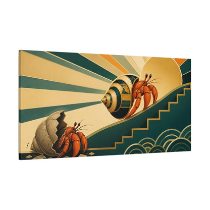 Side Mockup 2. Hermit Crab Motivation shown as canvas print