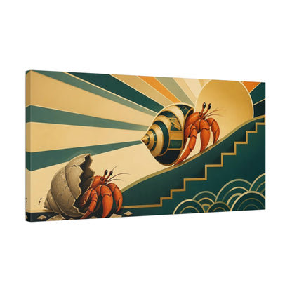 Side Mockup 1. Hermit Crab Motivation shown as canvas print