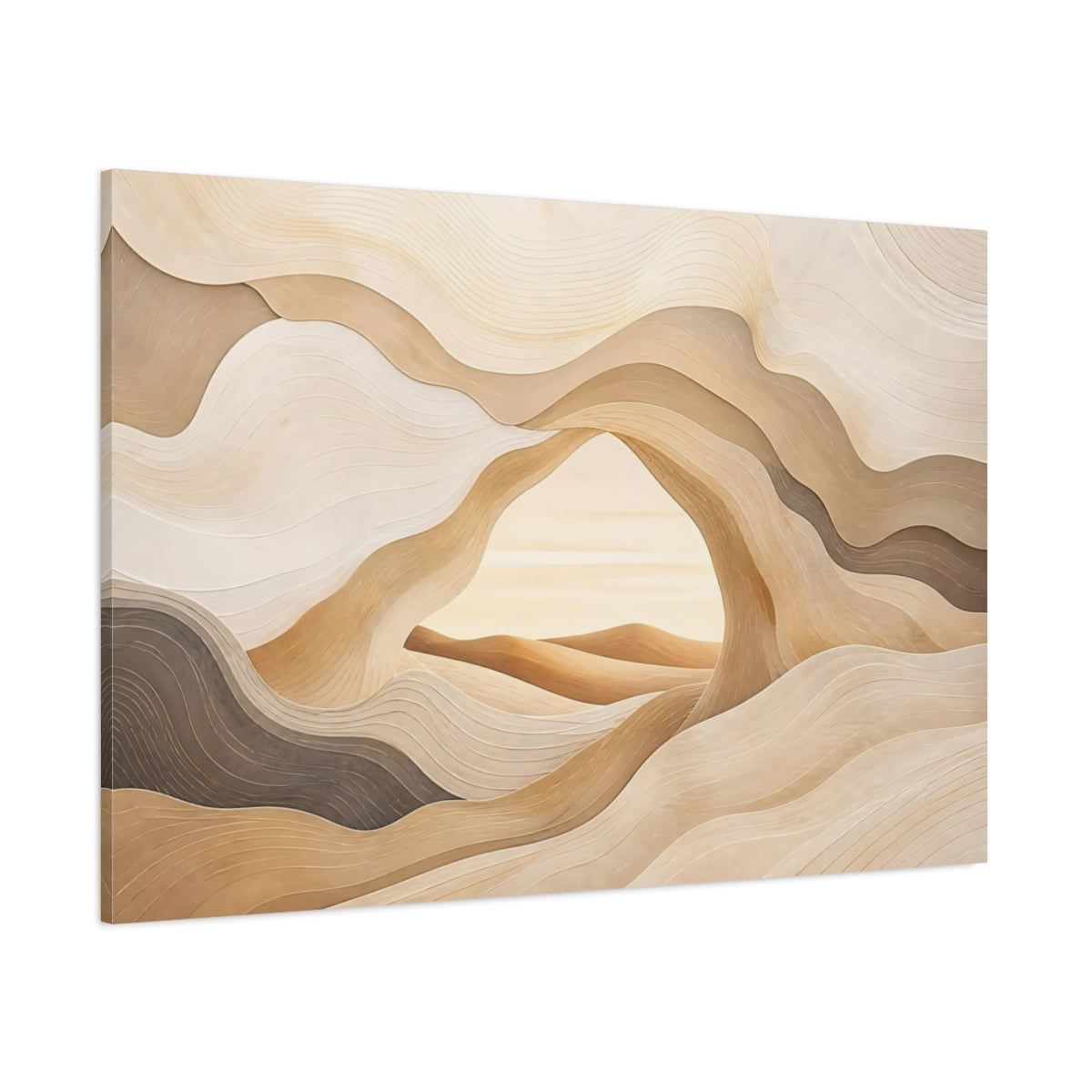 Side Mockup 1. Hidden Desert Arch shown as canvas print