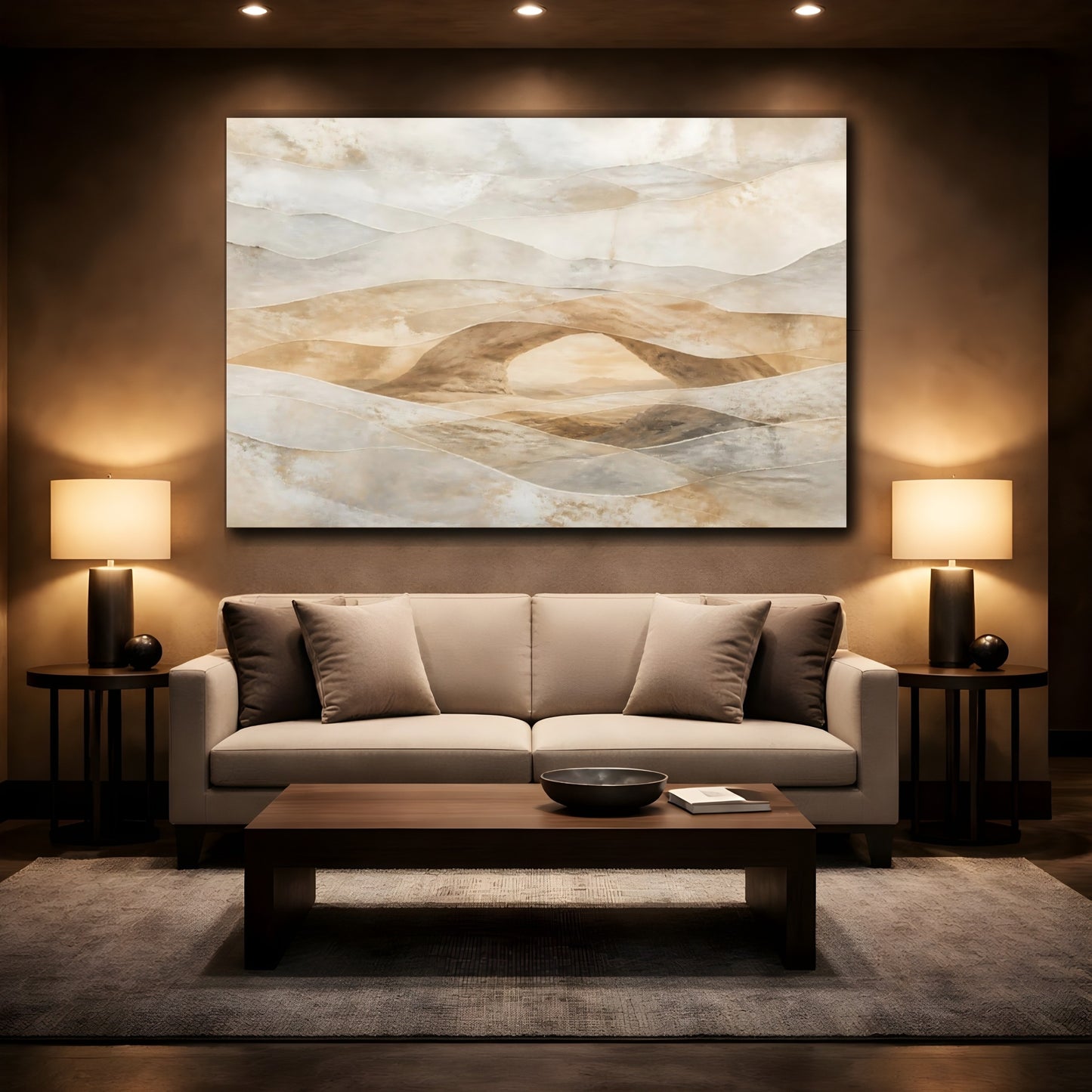 Mockup 2. Hidden Desert Arch shown as canvas print