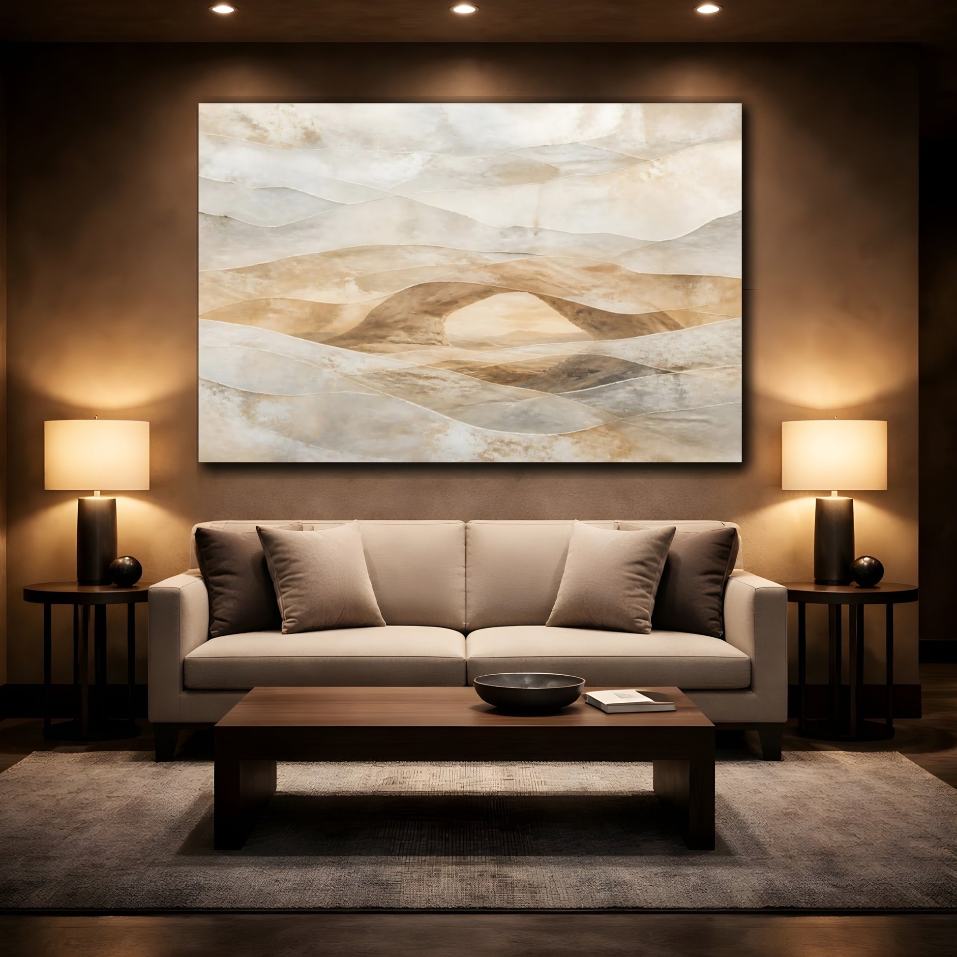 Mockup 2. Hidden Desert Arch shown as canvas print