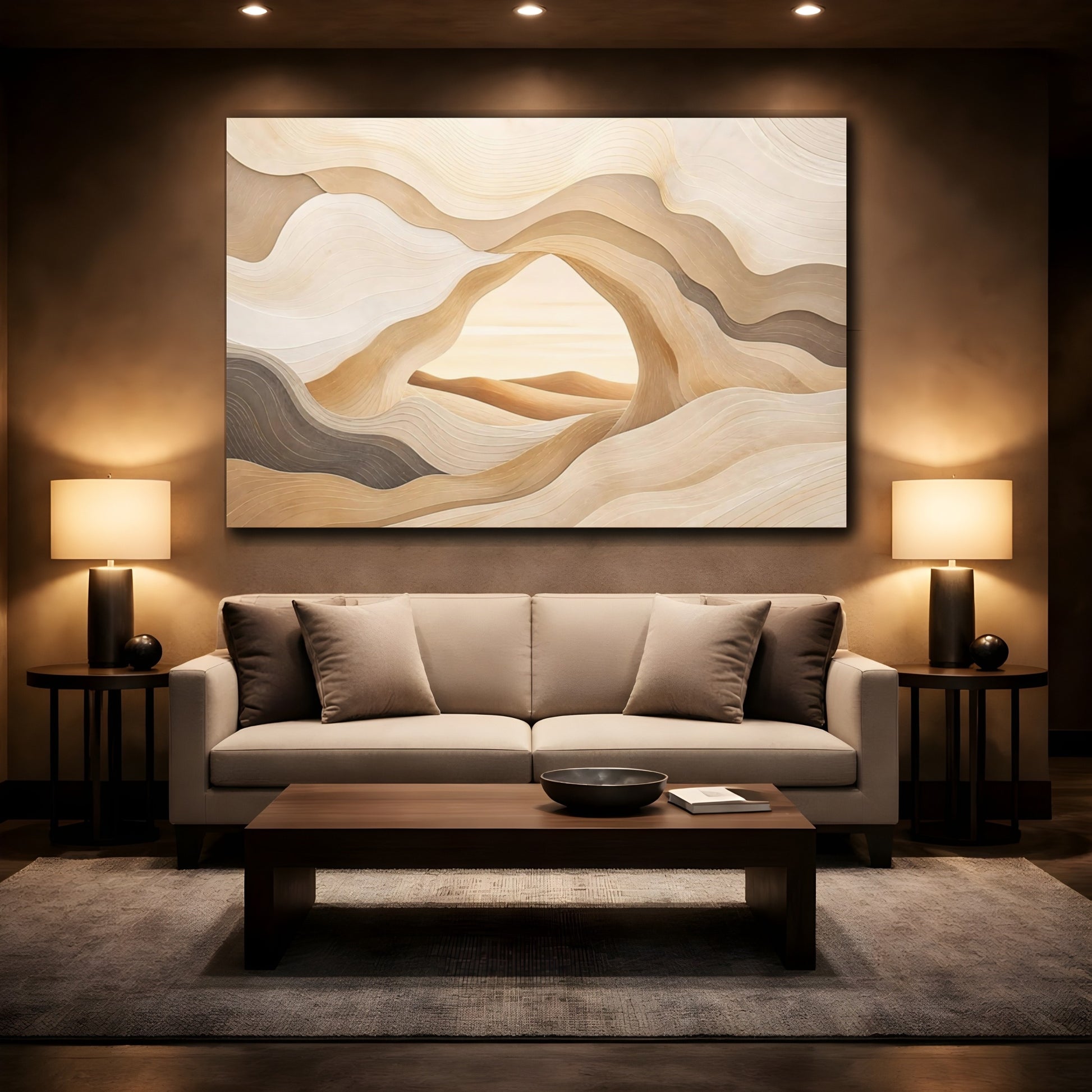Mockup 2. Hidden Desert Arch shown as canvas print