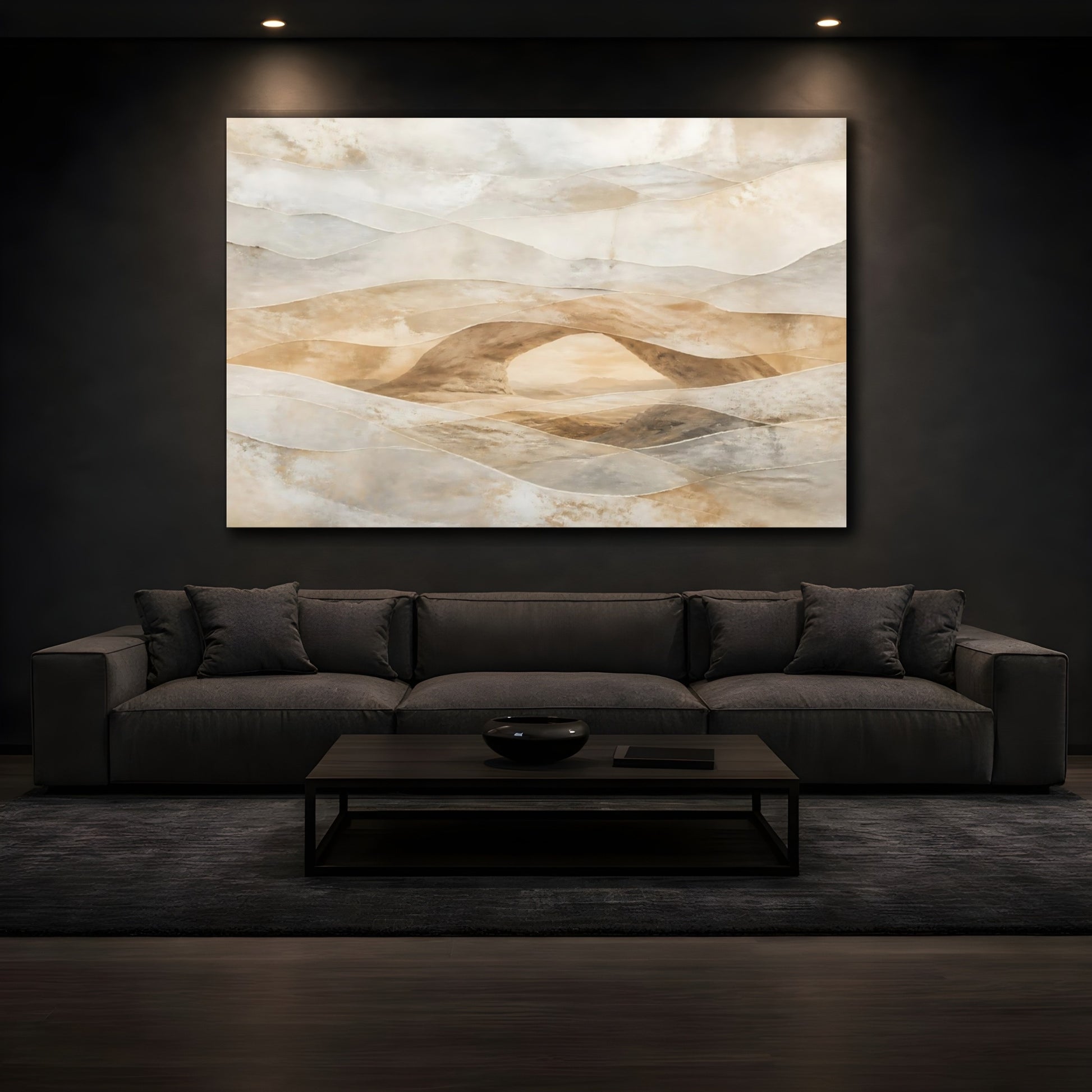 Mockup 3. Hidden Desert Arch shown as canvas print