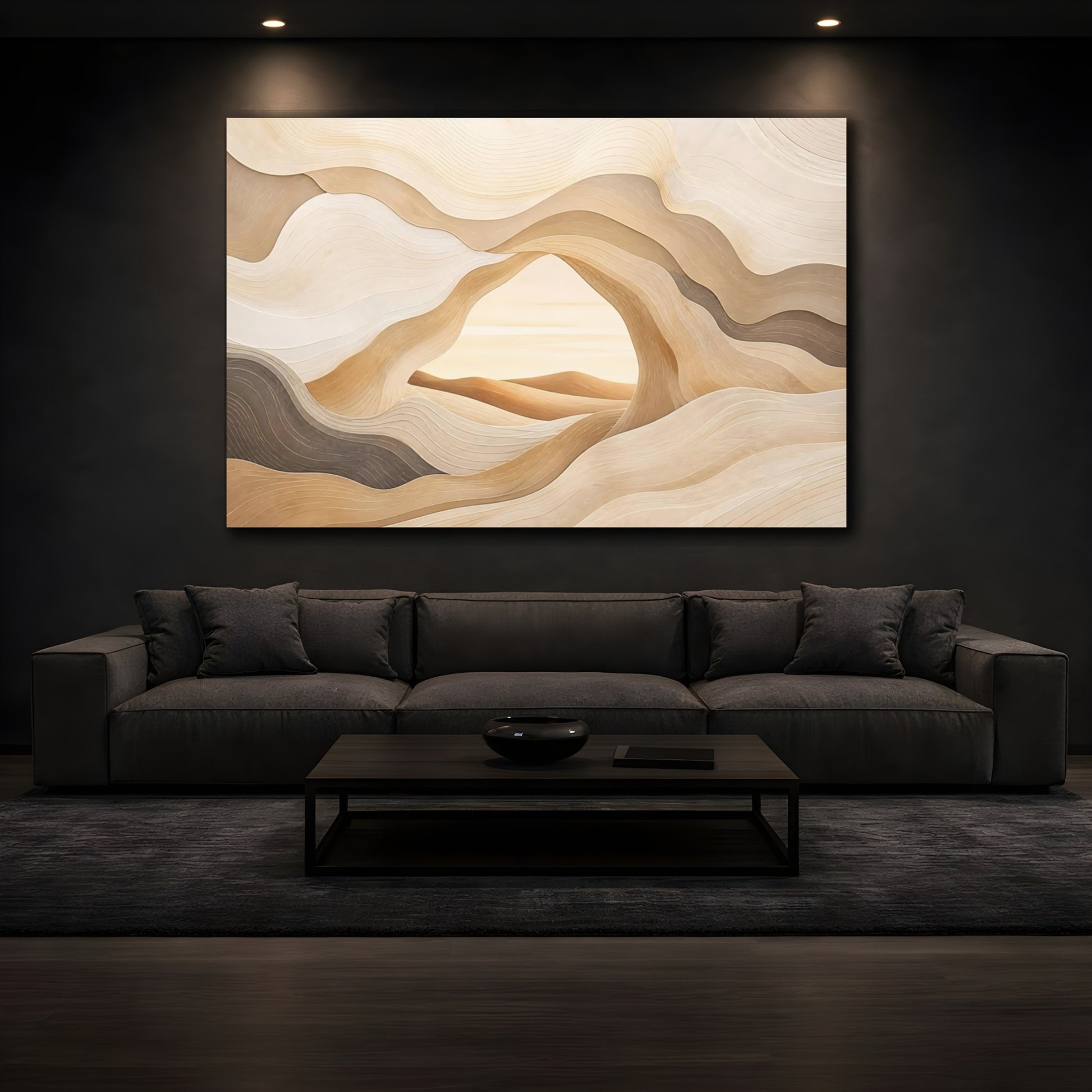 Mockup 3. Hidden Desert Arch shown as canvas print
