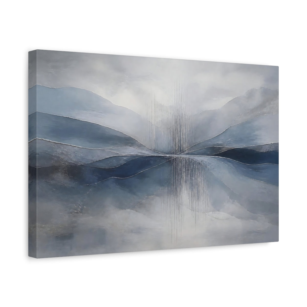 Side Mockup 4. Hidden Rain Reflection shown as canvas print