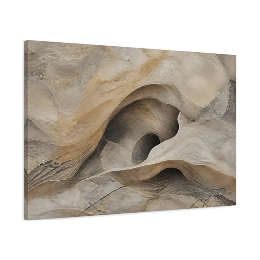Main Mockup. Hidden Stone Cave Form shown as canvas print