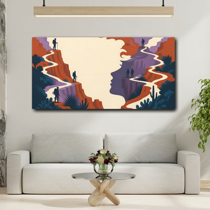 Mockup 2. Hikers Illusion Trail shown as canvas print