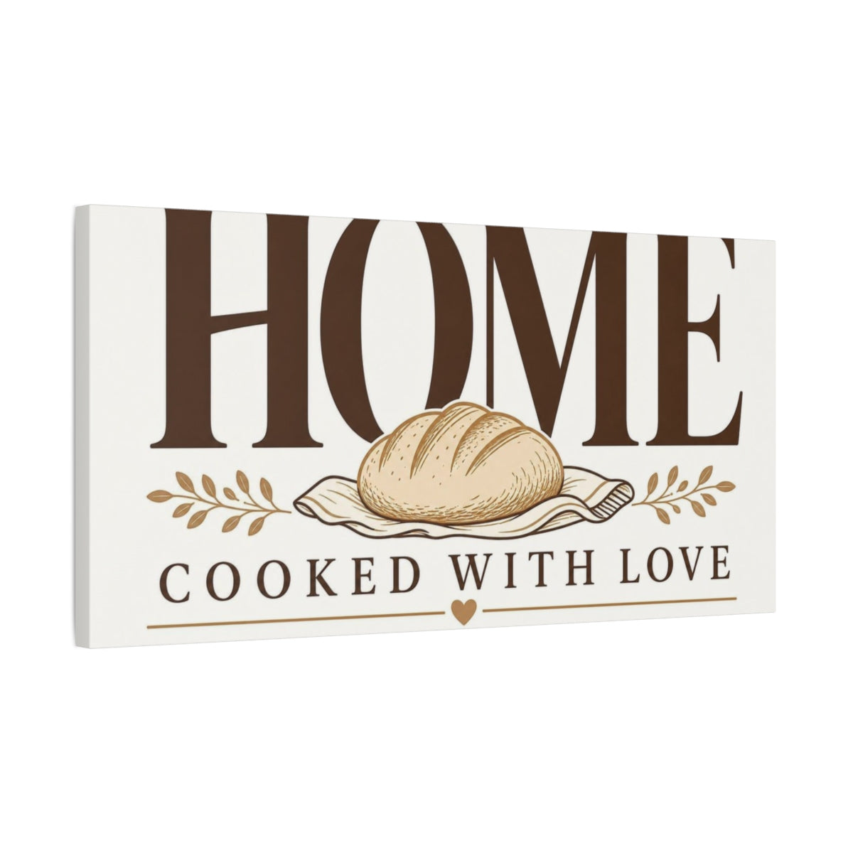 Side Mockup 1. Home Baked Comfort shown as canvas print