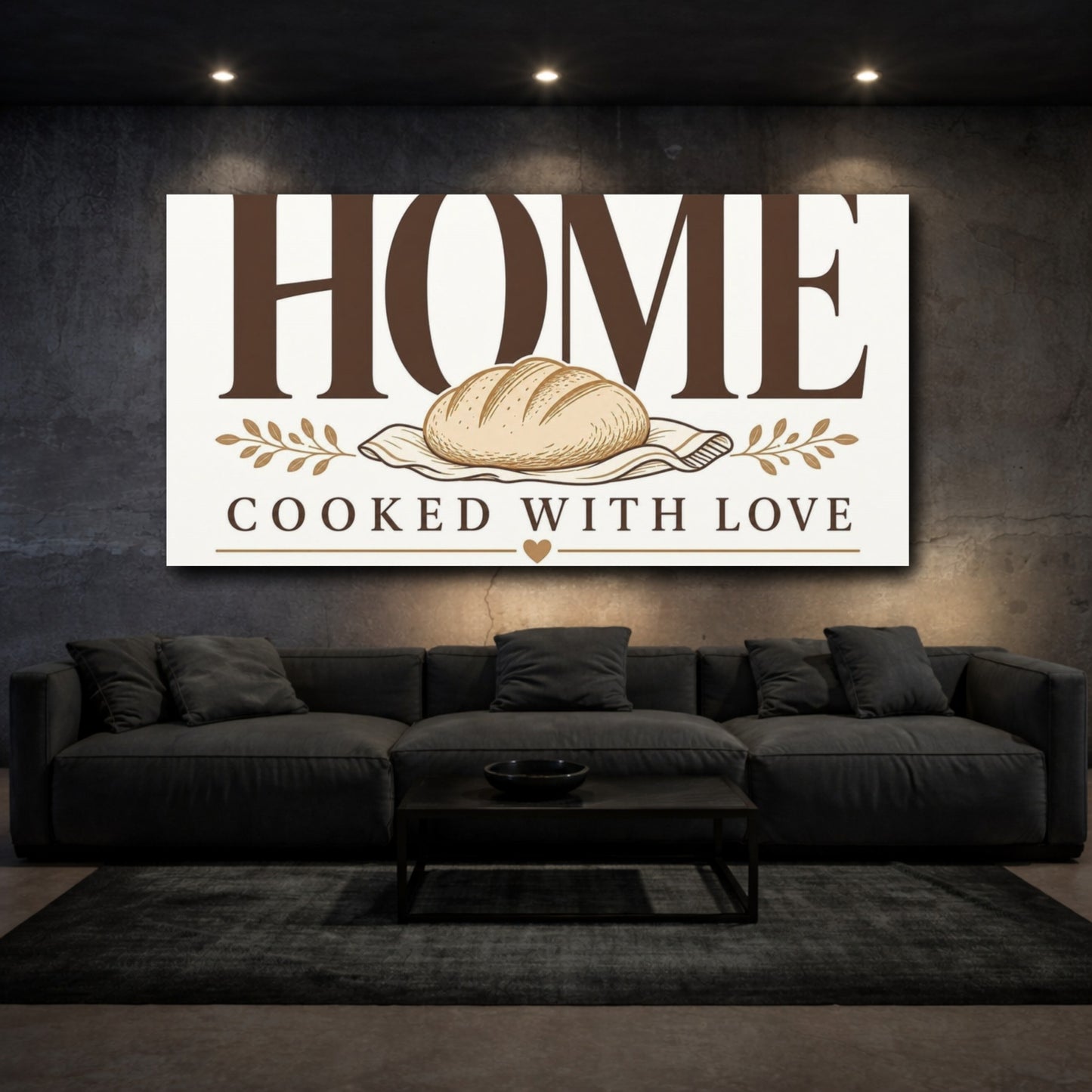 Mockup 3. Home Baked Comfort shown as canvas print