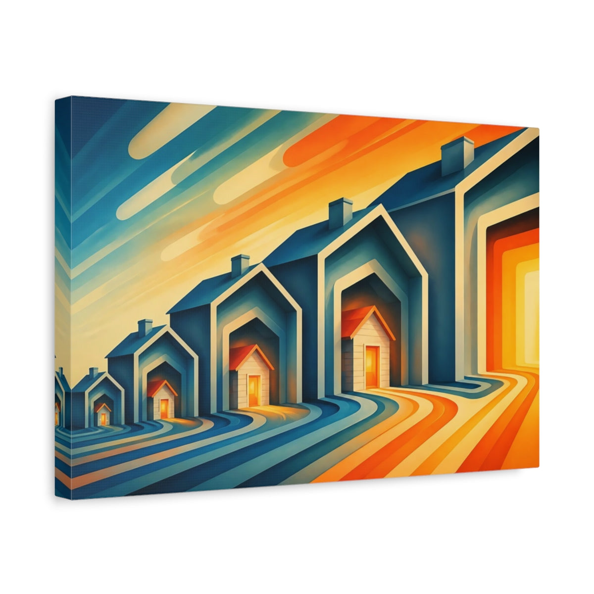 Side Mockup 4. Homes Within Homes shown as canvas print