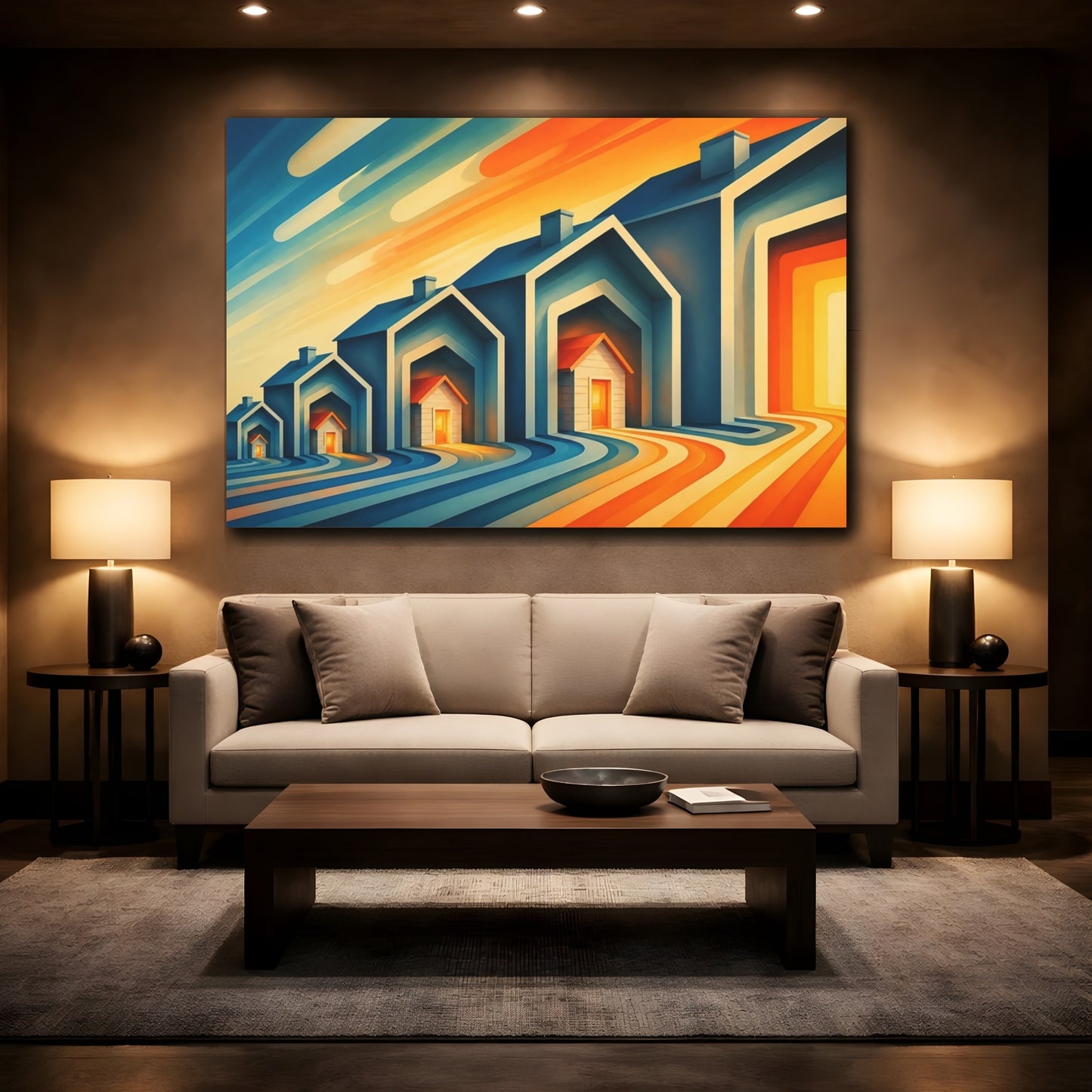 Mockup 2. Homes Within Homes shown as canvas print