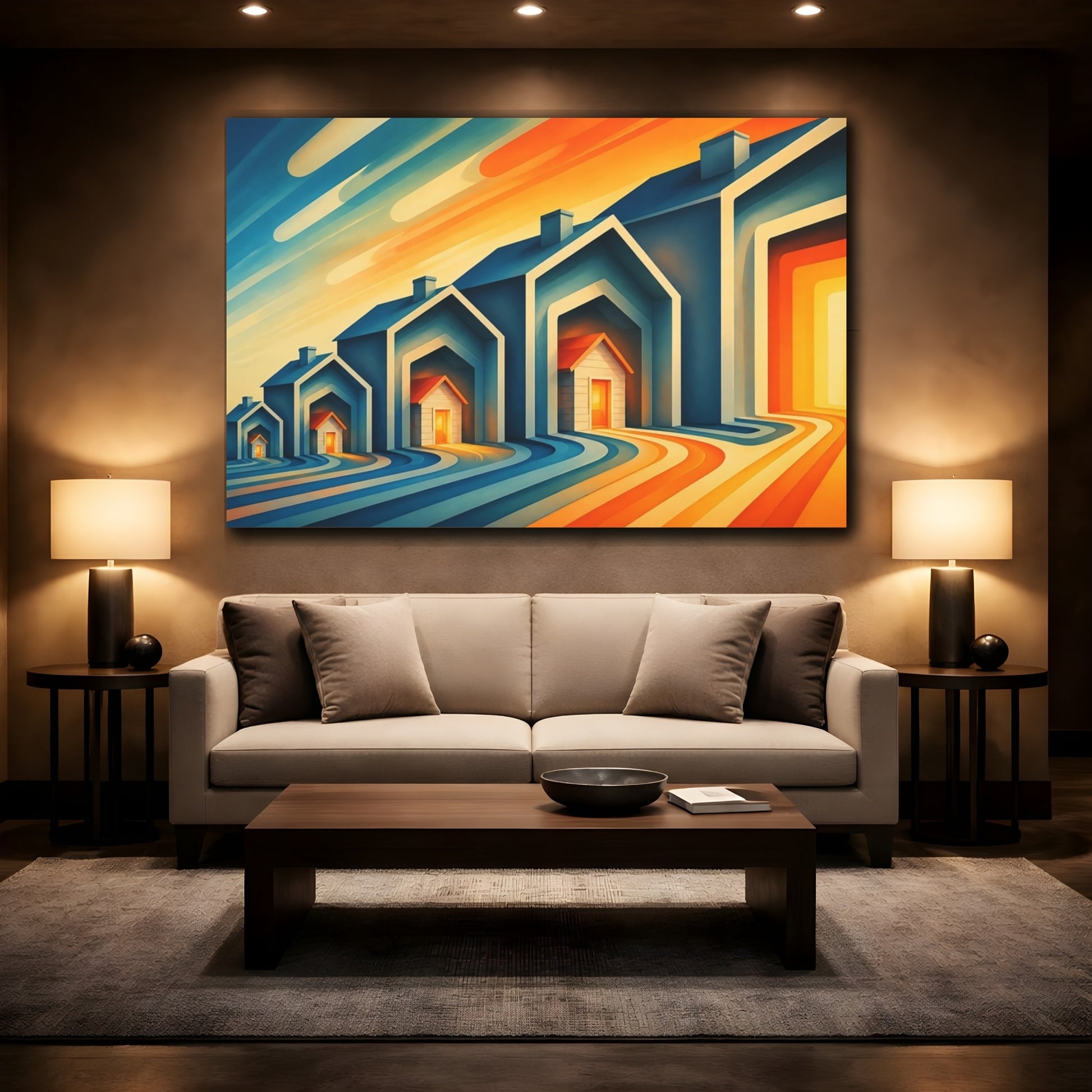 Mockup 2. Homes Within Homes shown as canvas print