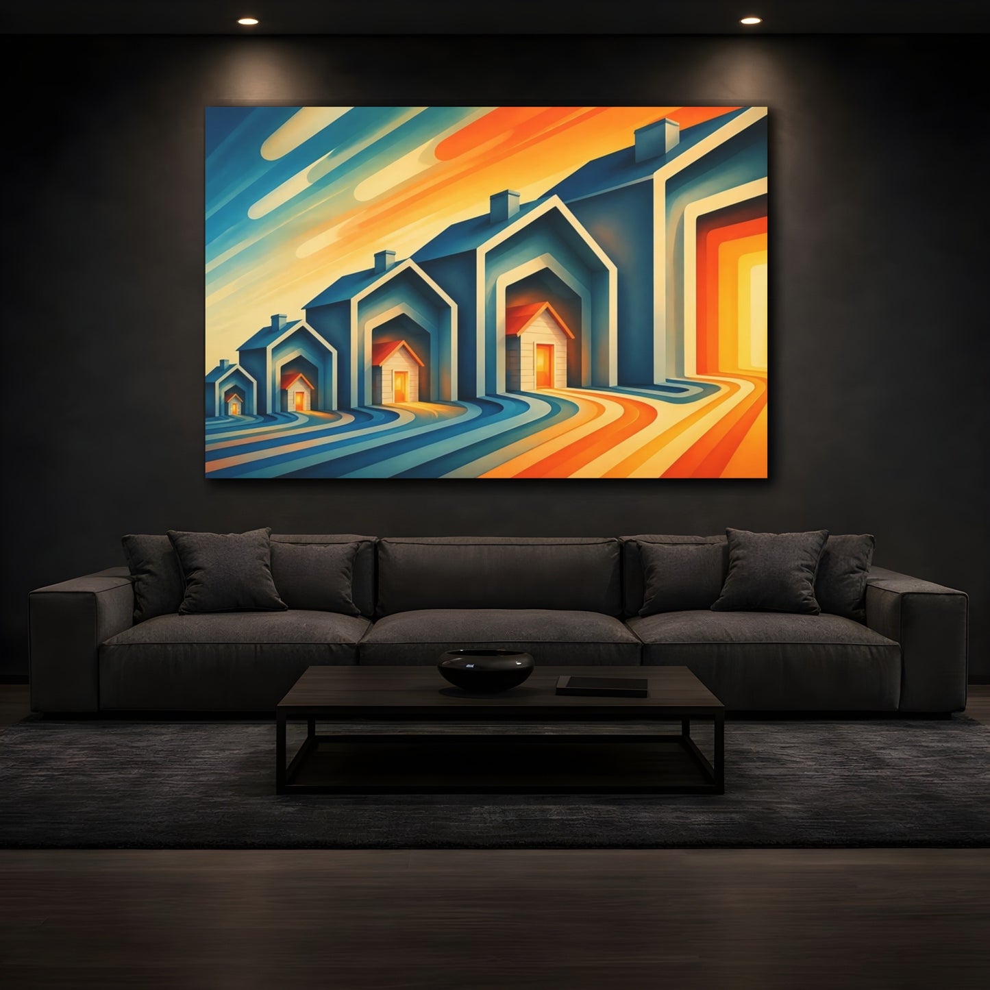 Mockup 3. Homes Within Homes shown as canvas print