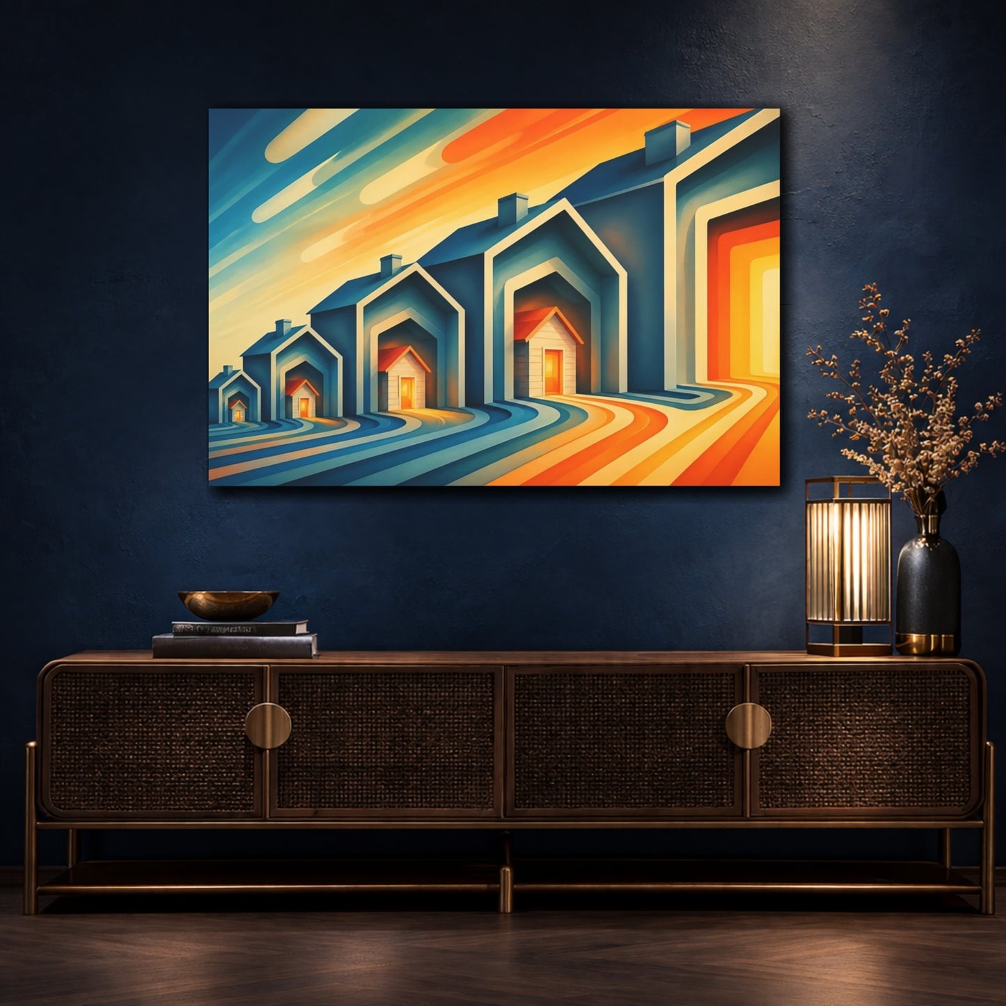 Mockup 4. Homes Within Homes shown as canvas print