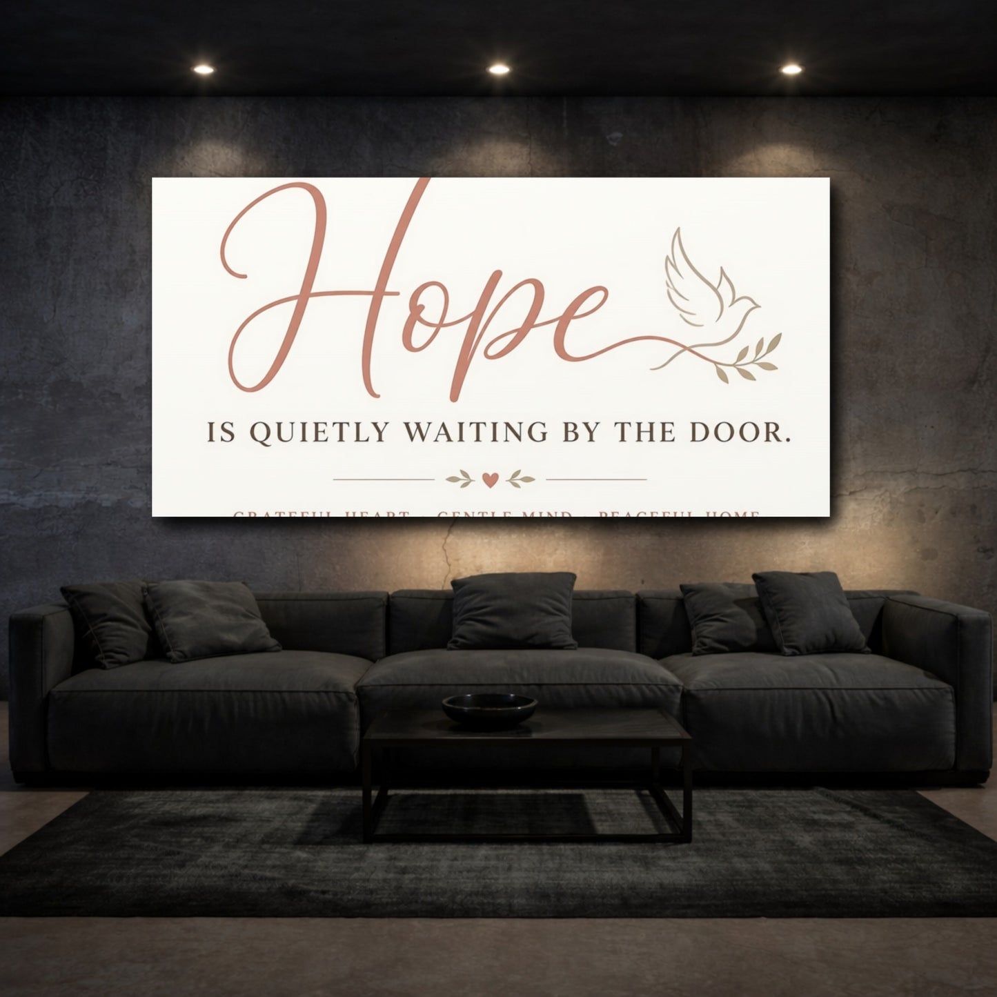 Mockup 3. Hope Is Quietly Waiting shown as canvas print