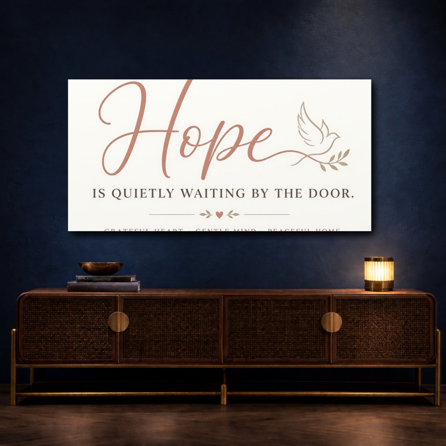 Mockup 4. Hope Is Quietly Waiting shown as canvas print