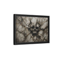 Side Mockup 6. Horror Skull Gold Marble Skull shown as stretched canvas wall art