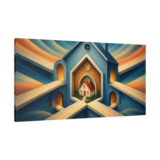 Main Mockup. House Within A House shown as canvas print