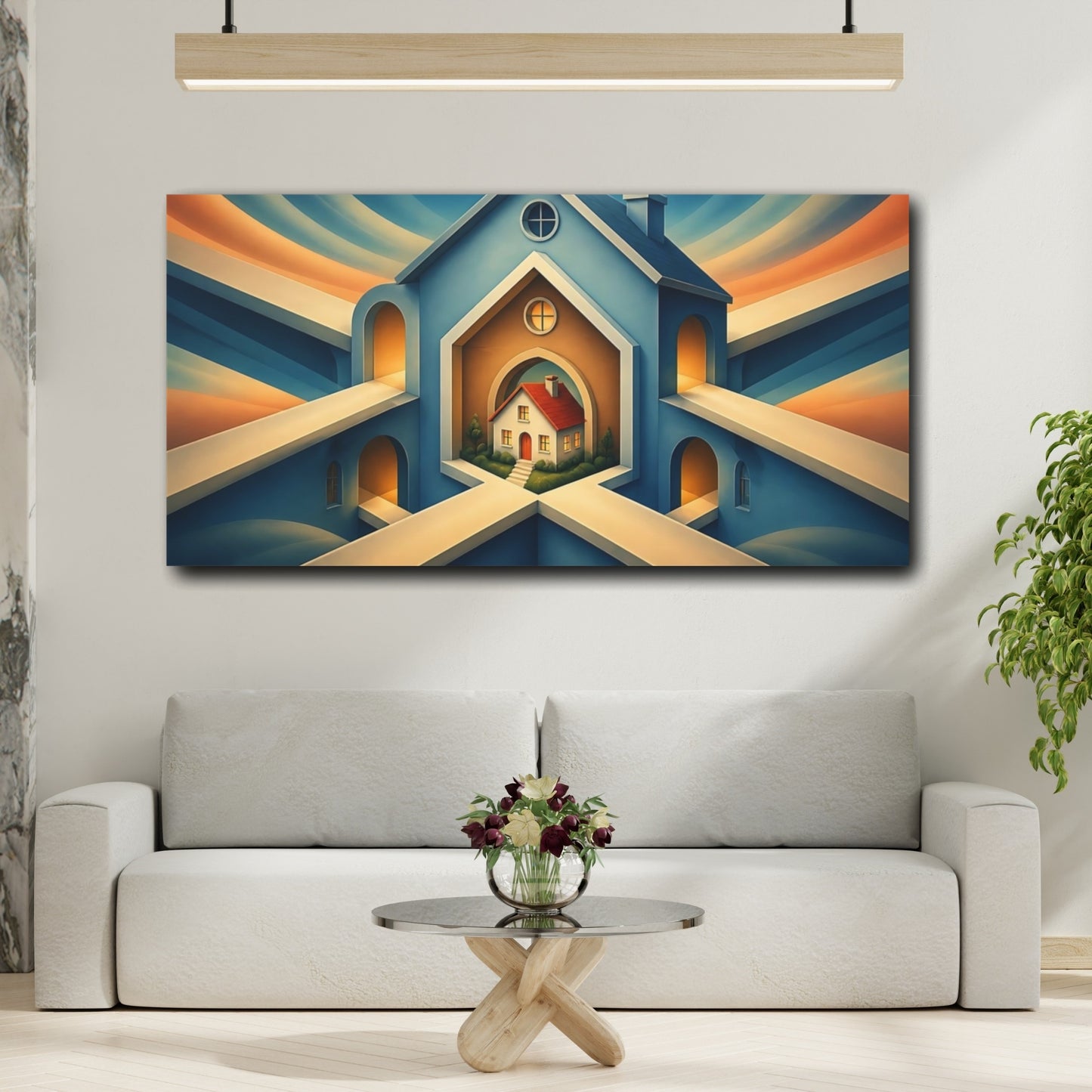 Mockup 2. House Within A House shown as canvas print