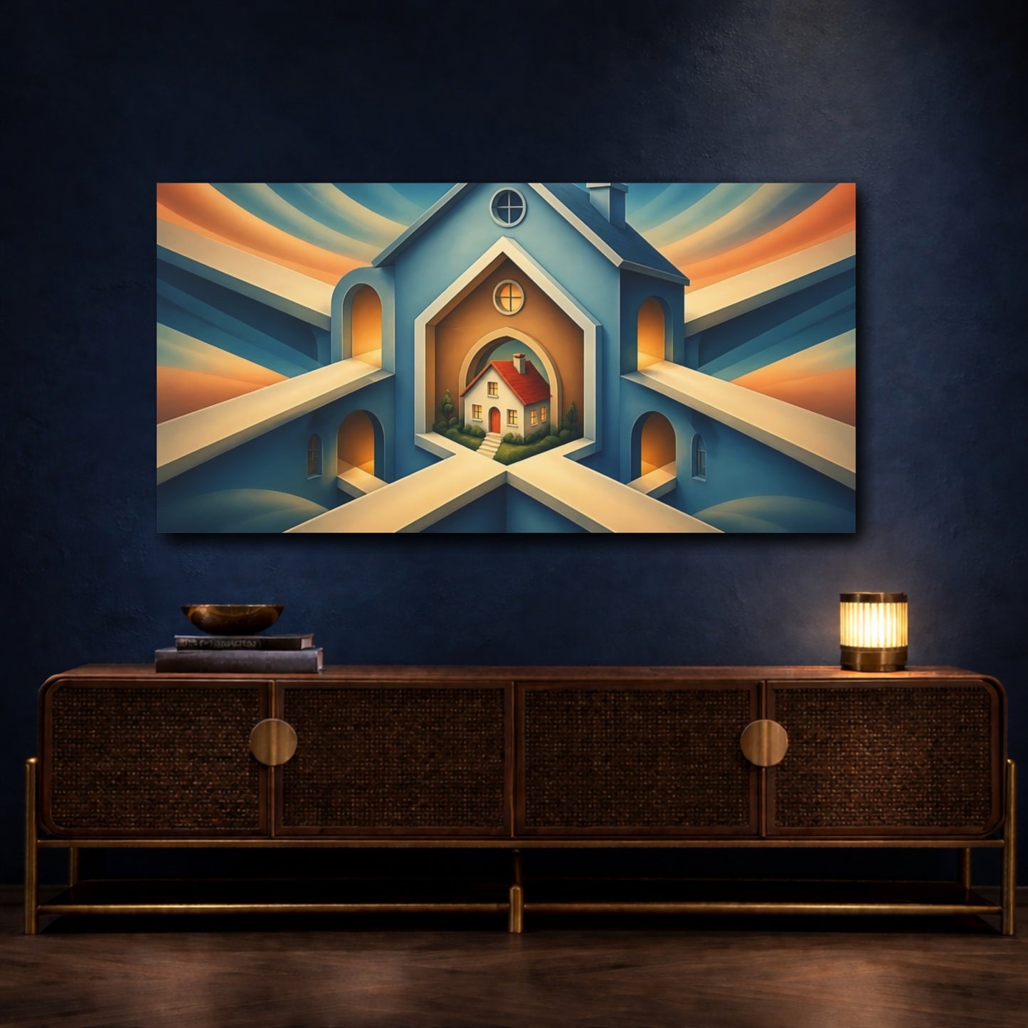 Mockup 4. House Within A House shown as canvas print