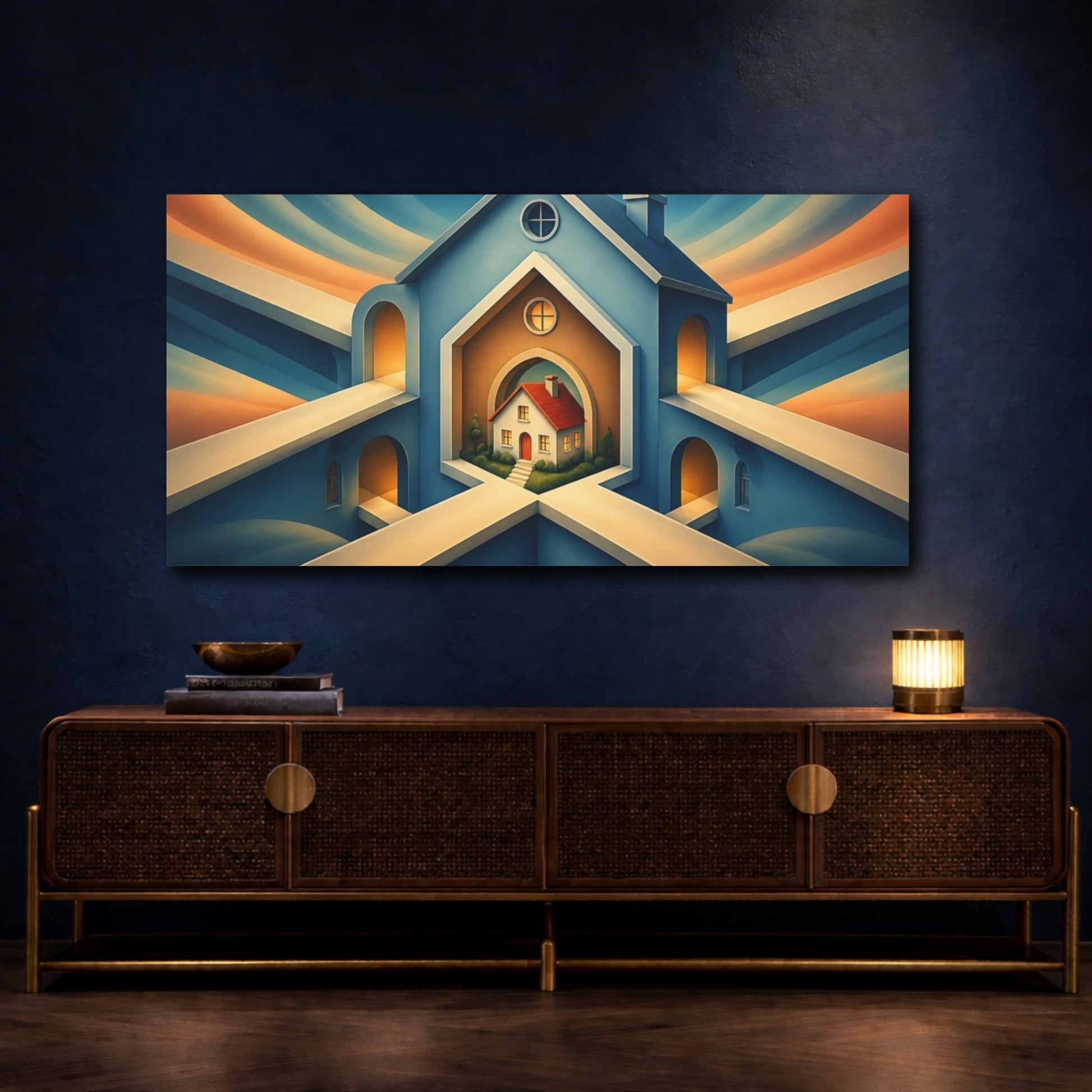 Mockup 4. House Within A House shown as canvas print