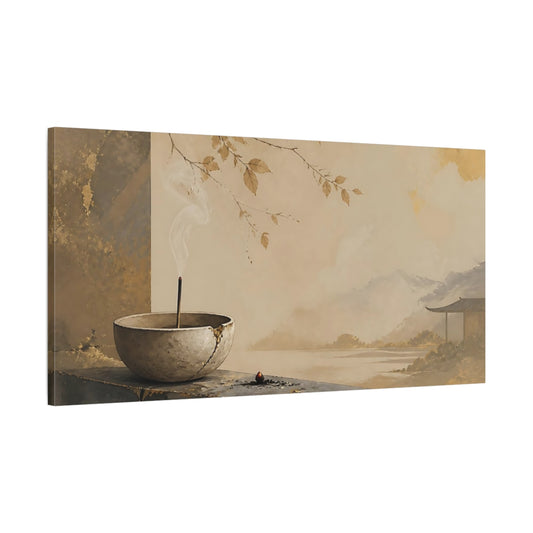 Main Mockup. Incense Bowl Serenity shown as canvas print