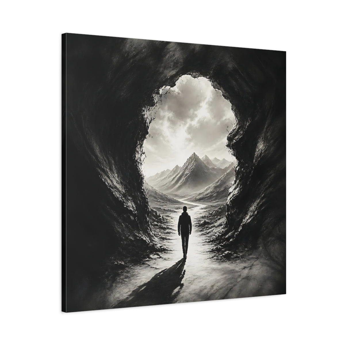 Main Mockup. Into The Mountain Light shown as canvas print