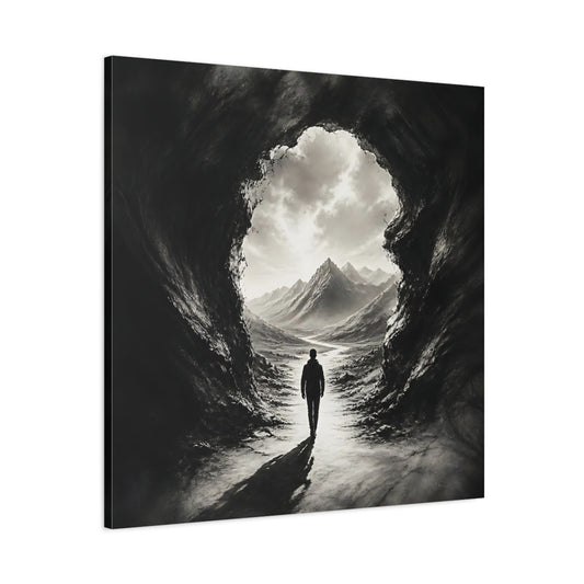 Main Mockup. Into The Mountain Light shown as canvas print