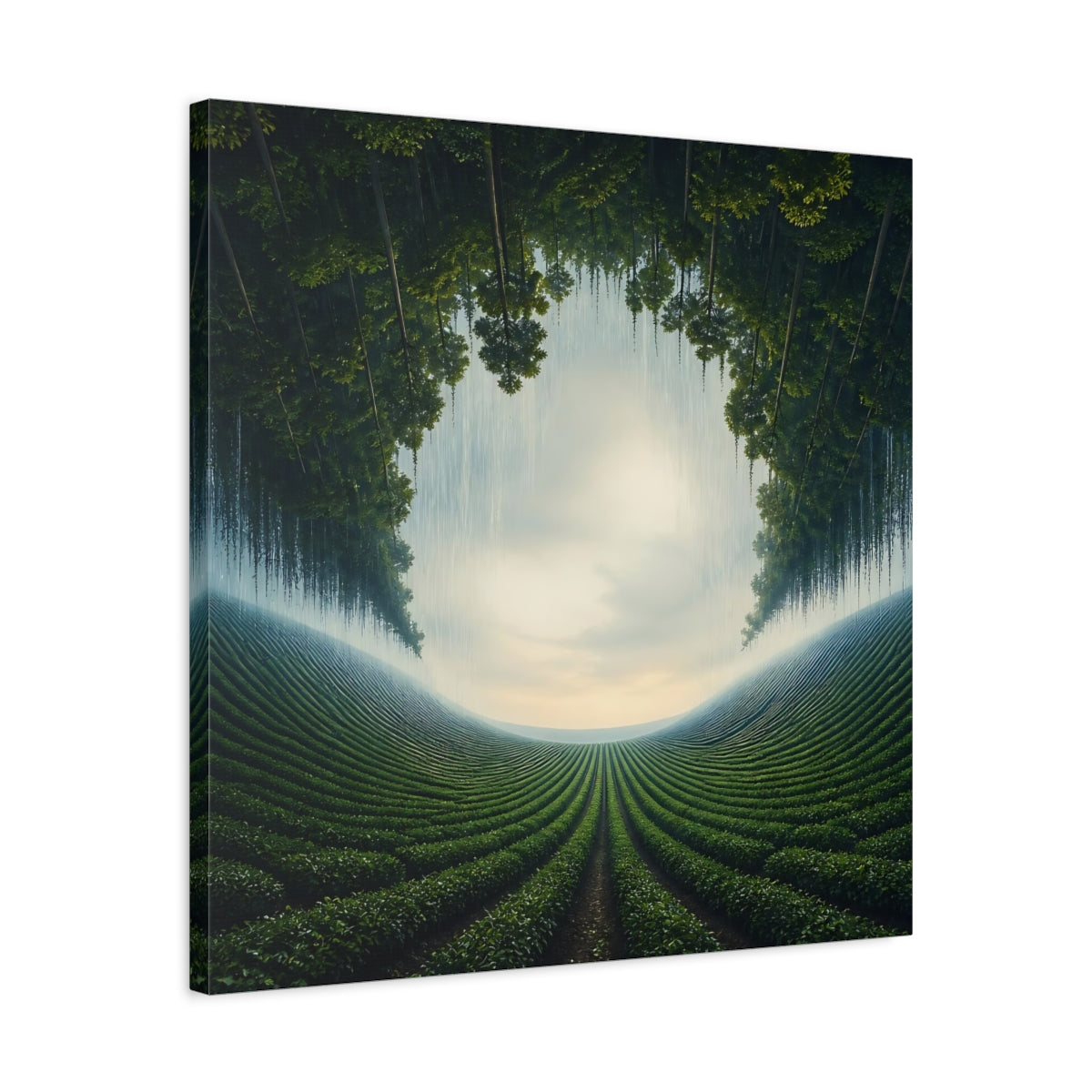 Side Mockup 4. Inverted Forest Illusion shown as canvas print