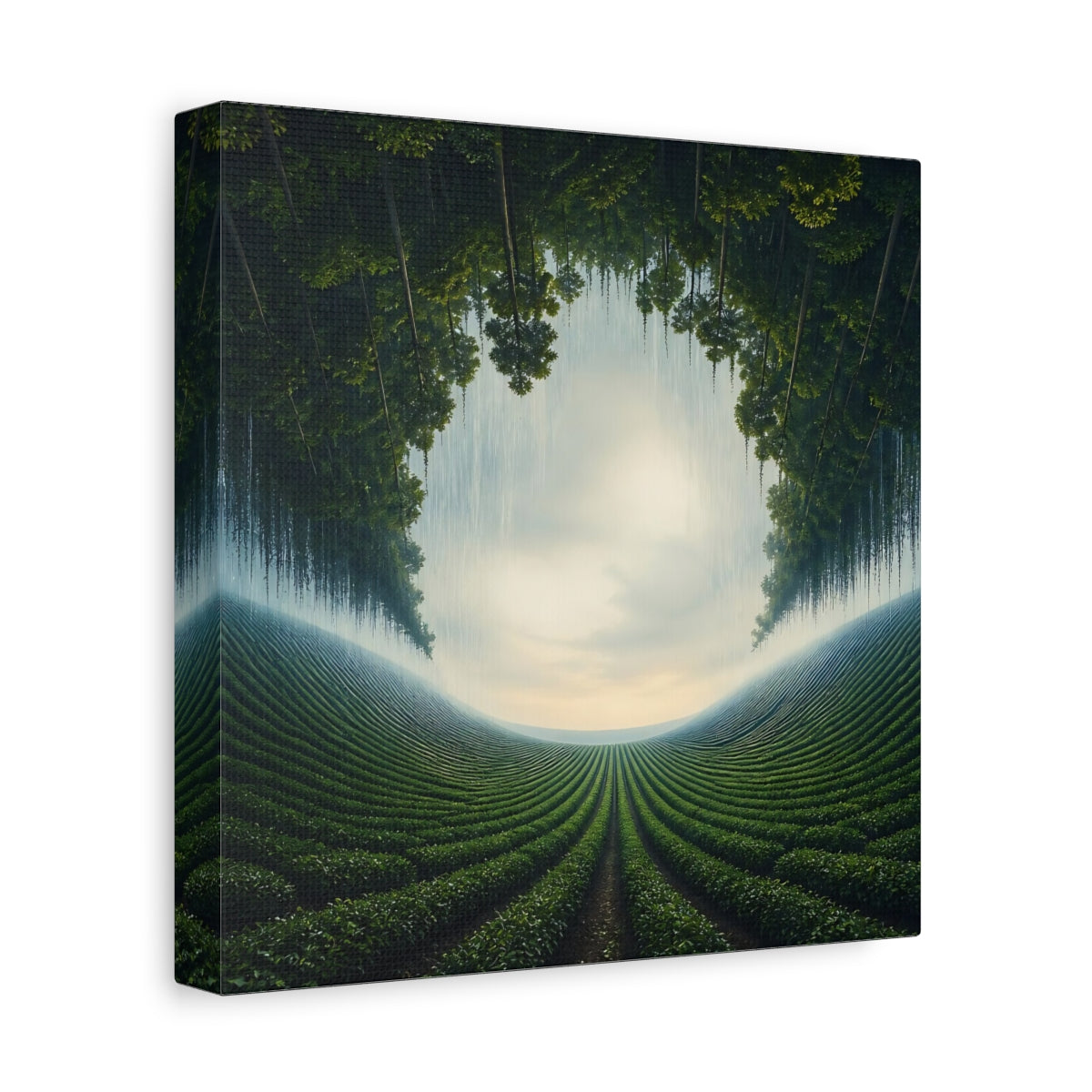 Side Mockup 9. Inverted Forest Illusion shown as canvas print