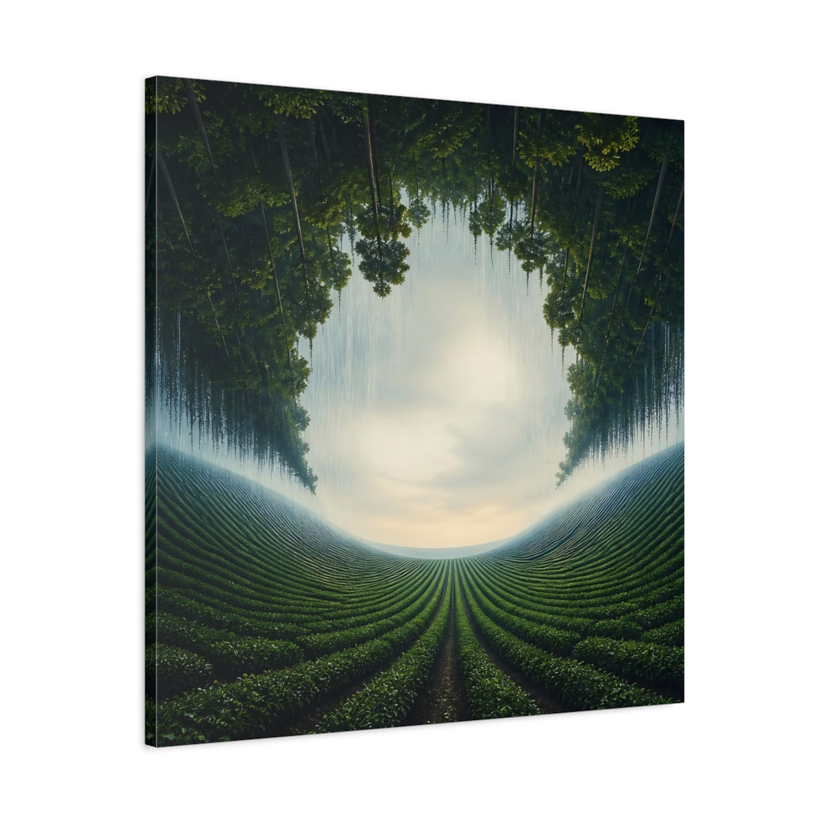Side Mockup 3. Inverted Forest Illusion shown as canvas print