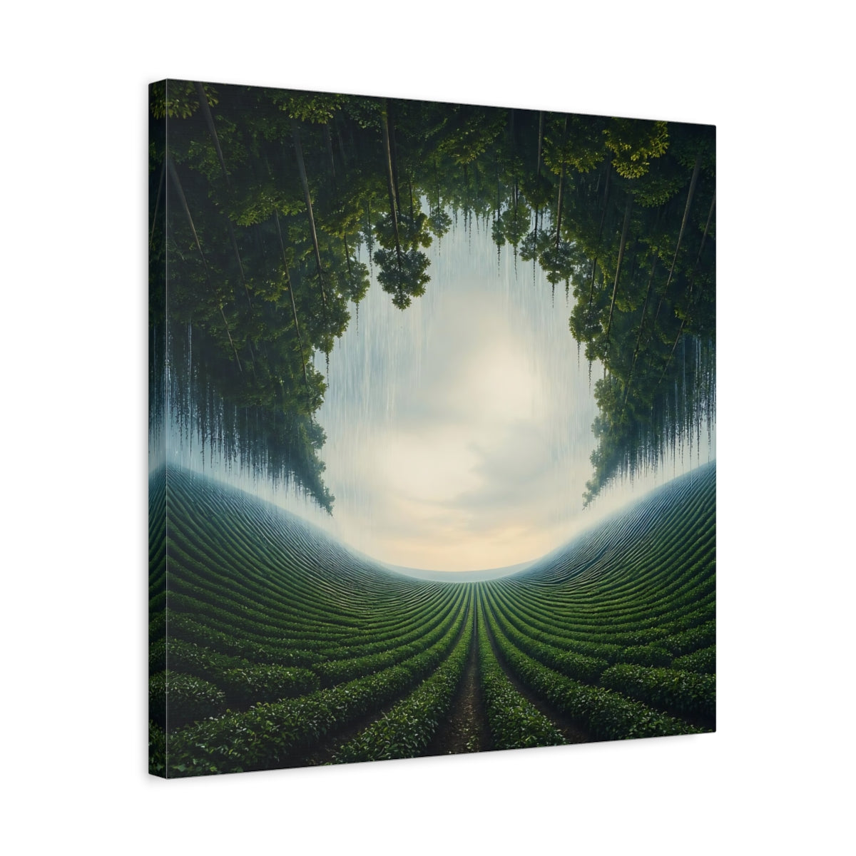 Side Mockup 5. Inverted Forest Illusion shown as canvas print