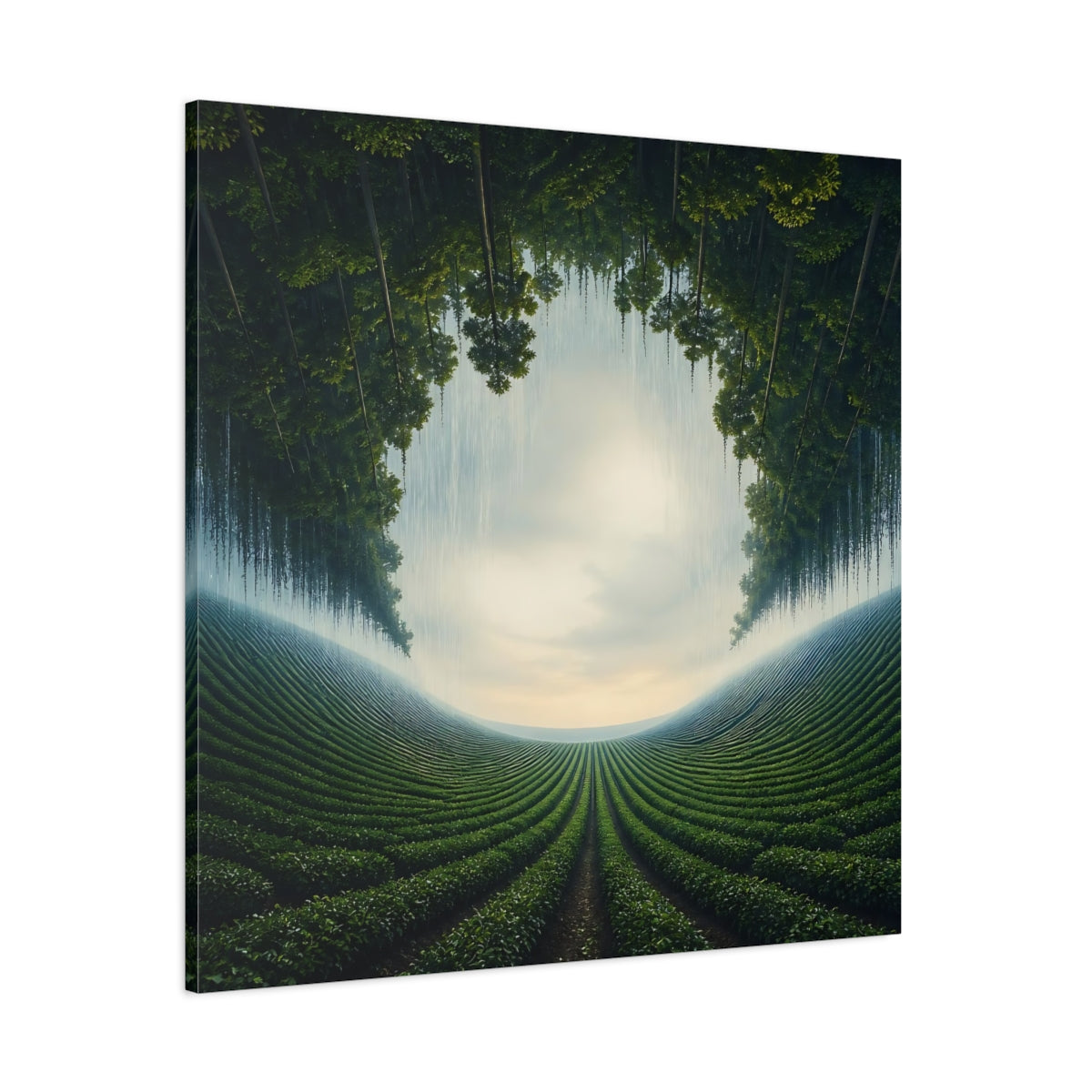 Side Mockup 1. Inverted Forest Illusion shown as canvas print
