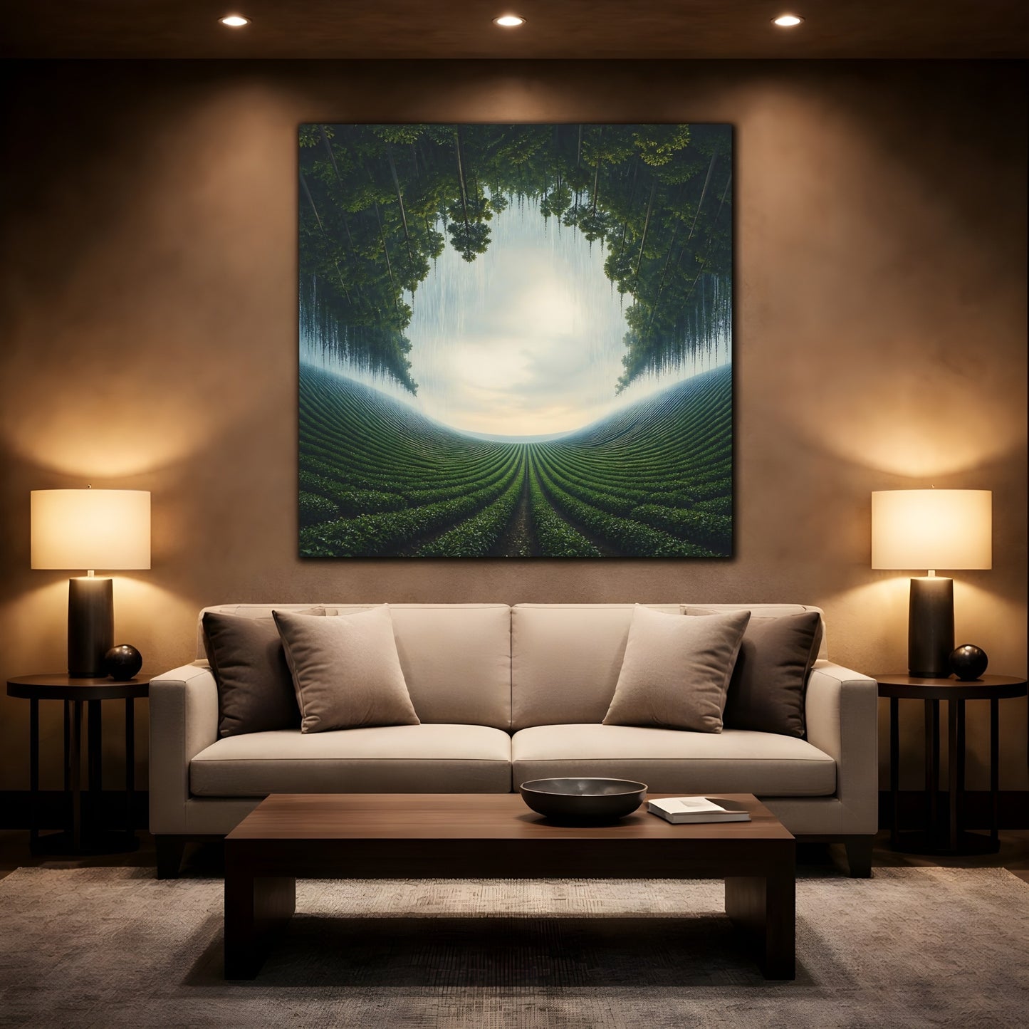 Mockup 2. Inverted Forest Illusion shown as canvas print