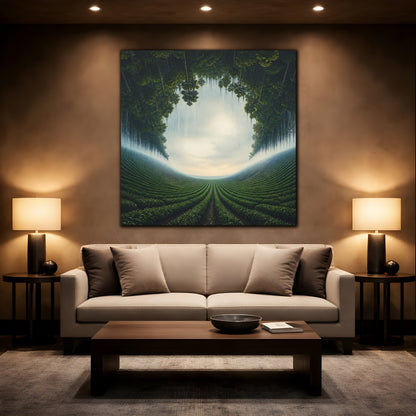 Mockup 2. Inverted Forest Illusion shown as canvas print