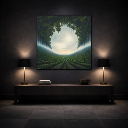 Mockup 3. Inverted Forest Illusion shown as canvas print