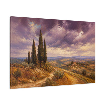 Main Mockup. Italian Cypress Hills shown as canvas print