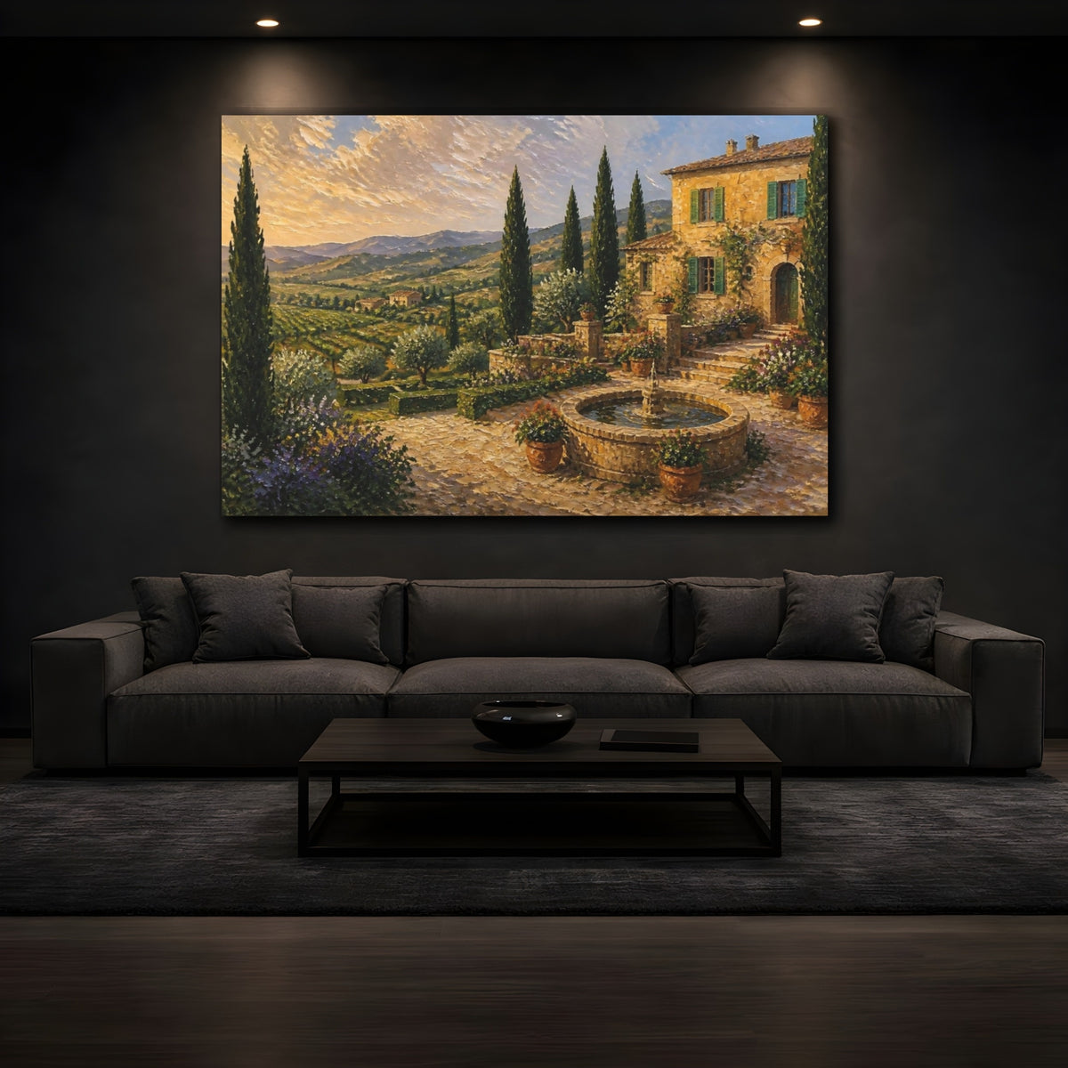 Mockup 3. Italian Villa Terrace shown as canvas print