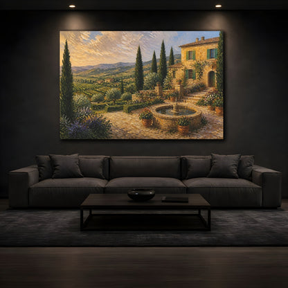 Mockup 3. Italian Villa Terrace shown as canvas print