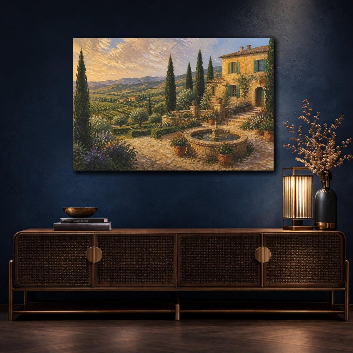 Mockup 4. Italian Villa Terrace shown as canvas print